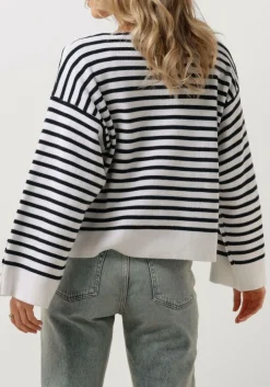 SUMMUM trui oversized sailor sweater nautical knit gebroken wit Sale