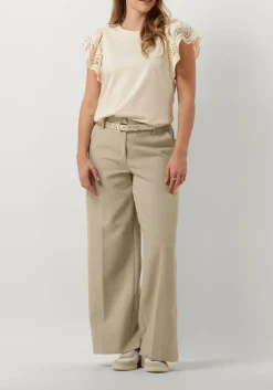 SUMMUM t-shirt jersey top tee with lace gebroken wit Hot