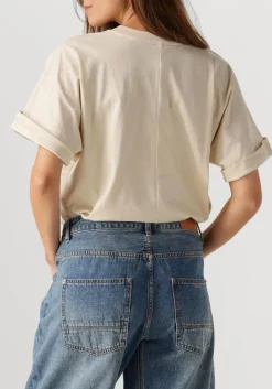 SUMMUM t-shirt boxy artwork tee gebroken wit