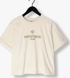 SUMMUM t-shirt boxy artwork tee gebroken wit