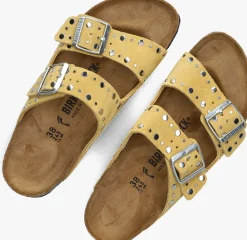 BIRKENSTOCK gele teenslippers arizona rivet border geel Hot