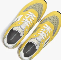 FLORIS VAN BOMMEL gele lage sneakers sfm-10154 de treener geel