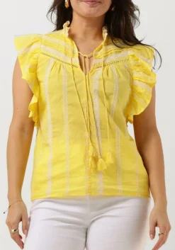 SUNCOO gele blouses louki geel