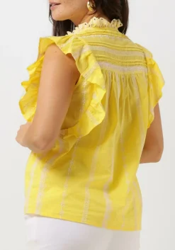 SUNCOO gele blouses louki geel