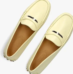 TOD'S gele mocassins gommino 22l baffo metallo geel Discount