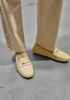 TOD'S gele mocassins gommino 22l baffo metallo geel Discount