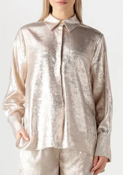 DANTE6 en blouses cathin metallic long shirt goud New