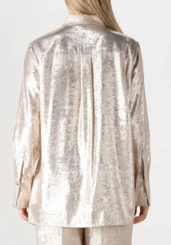 DANTE6 en blouses cathin metallic long shirt goud New