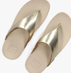 FITFLOP en slippers lulu leather toe-post goud Online