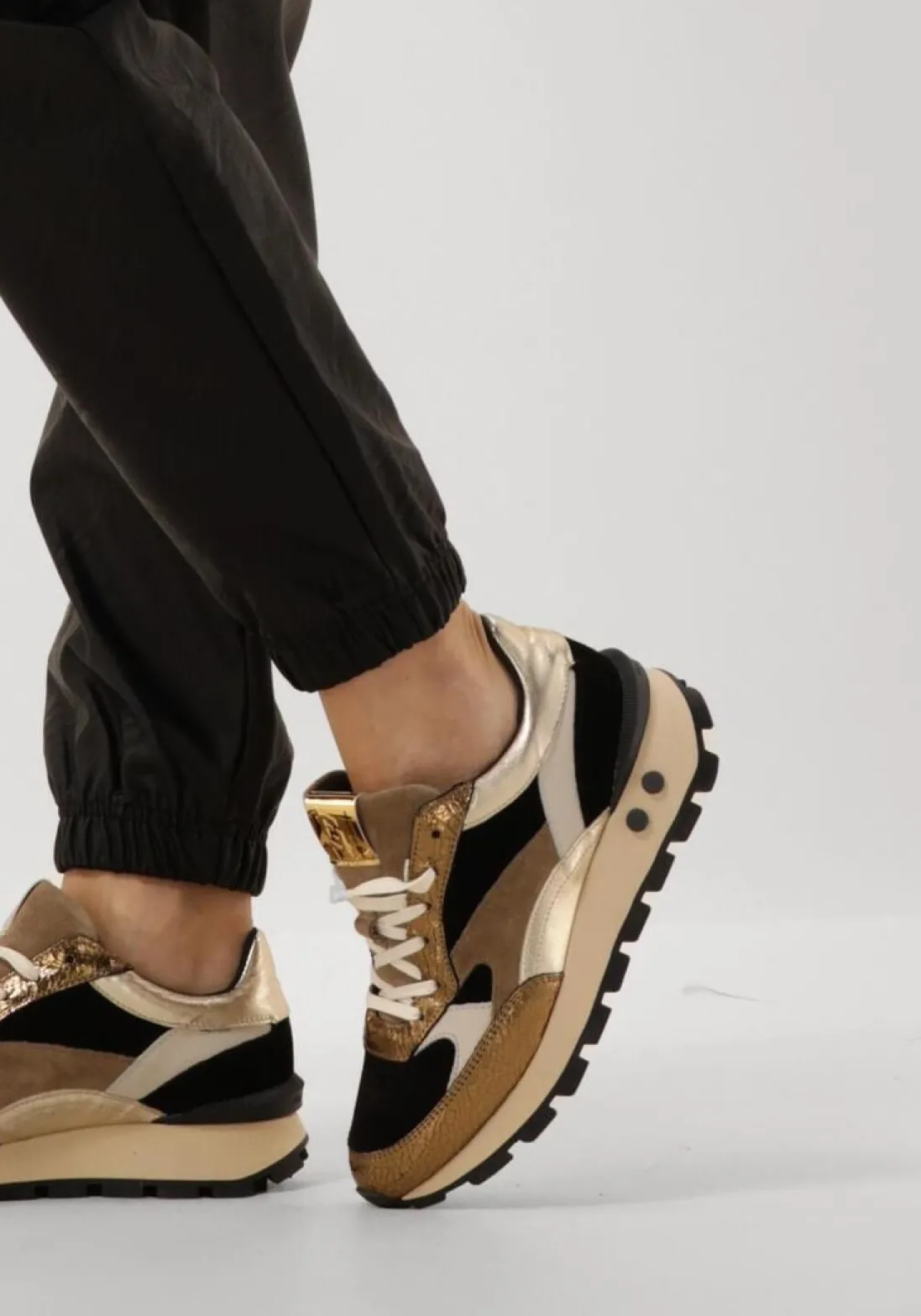 FLORIS VAN BOMMEL en sneakers sfw-10098 blokki goud Hot