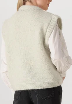 FORTE FORTE en gilet natte' tweed and boucle' knit vest goud Hot