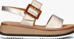 GABOR en platte sandalen 744.4 goud Discount