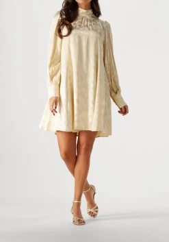 GESTUZ en mini jurk dalilagz p short dress goud