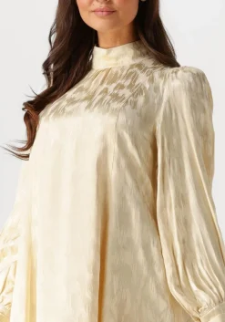 GESTUZ en mini jurk dalilagz p short dress goud