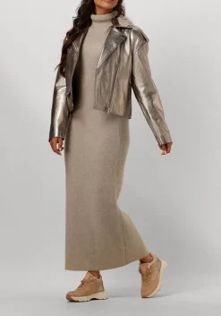 IBANA en leren jas jioya goud