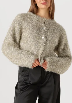 KNIT-TED en vest lynn cardigan goud New