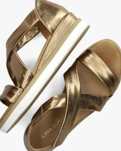 LINA LOCCHI en sandalen met hak l1387 goud Outlet