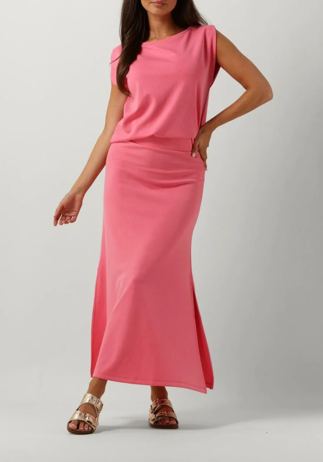 LINA LOCCHI en slippers led 2 band slipper met stiksels goud Best