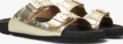 LINA LOCCHI en slippers 2 gesp slipper met studs goud Discount