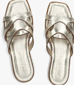 LINA LOCCHI en slippers led slipper met gesp goud Best