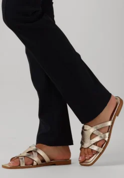 LINA LOCCHI en slippers led slipper met gesp goud Best