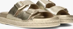 LINA LOCCHI en slippers met 2 gesp slipper espa zool goud Hot