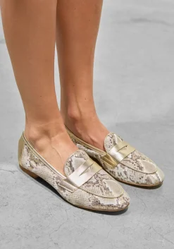 STEFANO LAURAN en loafers iris goud Outlet