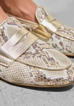 STEFANO LAURAN en loafers iris goud Outlet