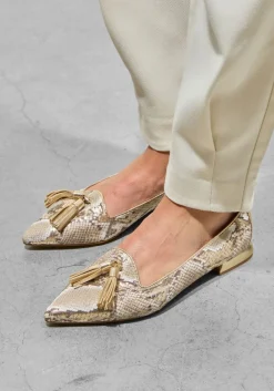 STEFANO LAURAN en loafers pisa goud New