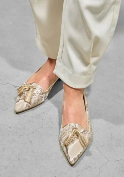 STEFANO LAURAN en loafers pisa goud New