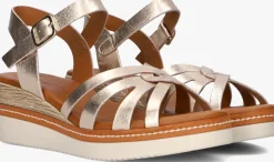STEFANO LAURAN en sandalen met knoop sandaal goud New