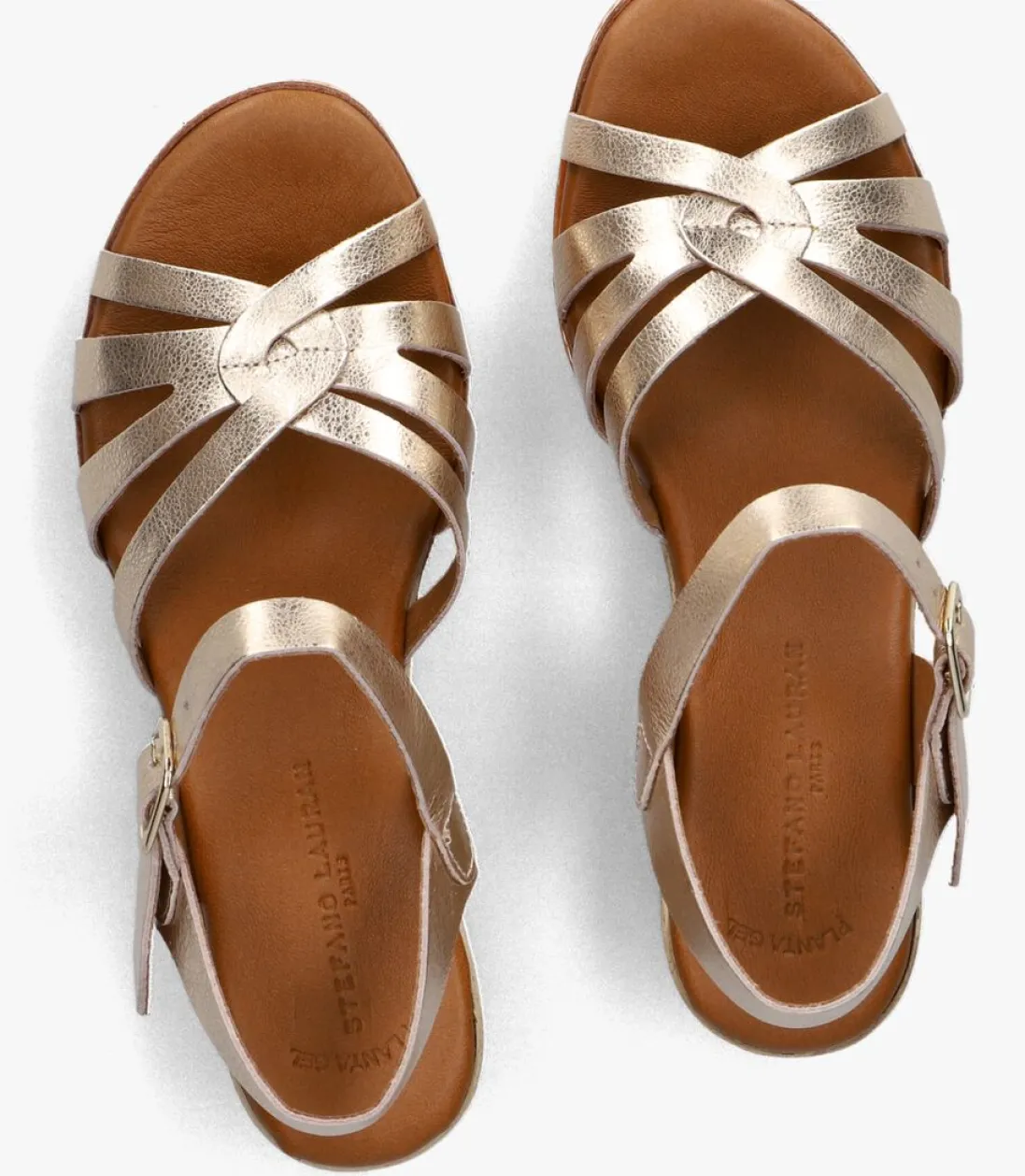 STEFANO LAURAN en sandalen met knoop sandaal goud New