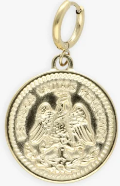 BONNIE STUDIOS oorbellen big coin pendant goudkleurig Outlet