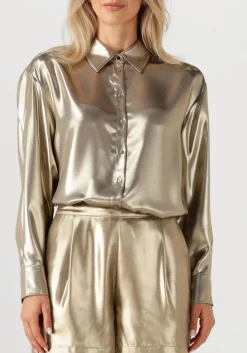 DANTE6 blouses ginny metallic relaxed shirt goudkleurig Online
