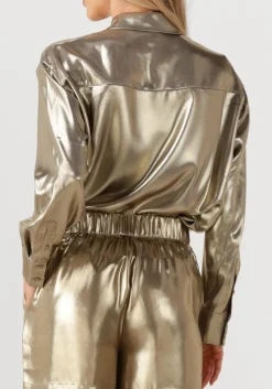 DANTE6 blouses ginny metallic relaxed shirt goudkleurig Online