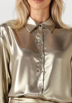 DANTE6 blouses ginny metallic relaxed shirt goudkleurig Online