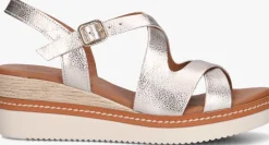 LINA LOCCHI sandalen met hak 5547 goudkleurig Hot