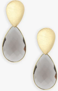 LOTT. GIOIELLI oorbellen framed drop w/ drop xl goudkleurig Outlet