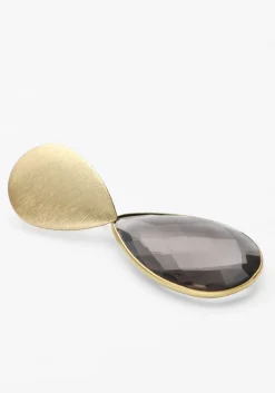 LOTT. GIOIELLI oorbellen framed drop w/ drop xl goudkleurig Outlet