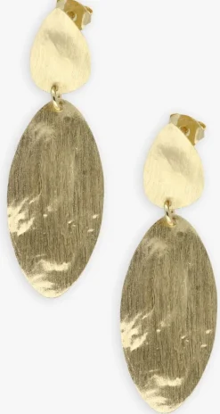 LOTT. GIOIELLI sieraad stone earrings double goudkleurig Clearance