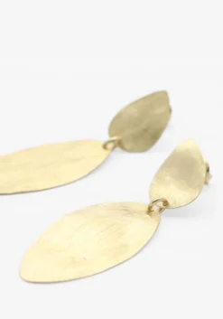 LOTT. GIOIELLI sieraad stone earrings double goudkleurig Clearance