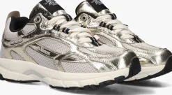 MERCER AMSTERDAM lage sneakers the re-run cracked goudkleurig Clearance