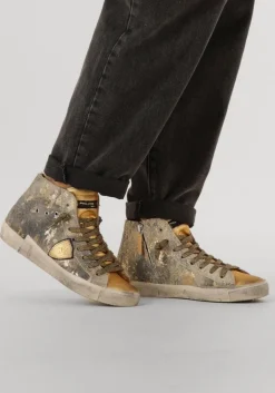 PHILIPPE MODEL hoge sneakers prsx high woman goudkleurig Clearance