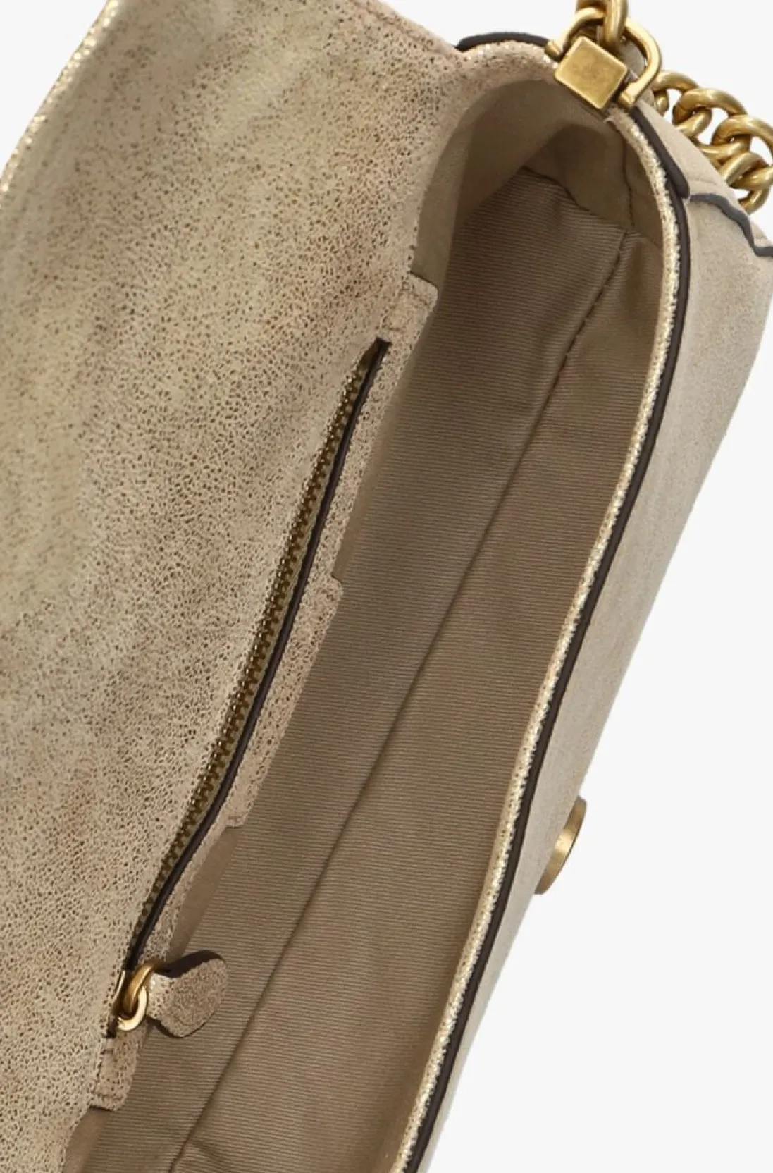 PINKO schoudertas love one mini slouchy goudkleurig Outlet