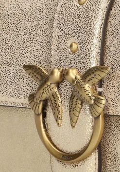 PINKO schoudertas love one mini slouchy goudkleurig Outlet