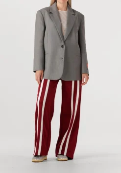 ALIX THE LABEL grijze blazer ladies woven classy grandad blazer grijs Outlet