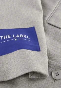 ALIX THE LABEL grijze blazer ladies woven coated herringbone blazer grijs Online