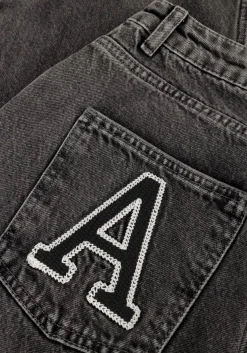 ALIX THE LABEL grijze straight leg jeans ladies woven relaxed denim pants grijs Best