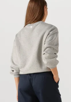 ALIX THE LABEL grijze trui foil logo sweater grijs Discount