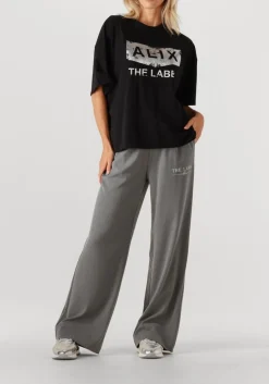 ALIX THE LABEL grijze wijde broek relaxed pant grijs Sale